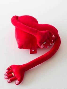 CJ Hendry x Tony’s Chocolonely Red Heart Hug Pillow with Long Embrace Arms